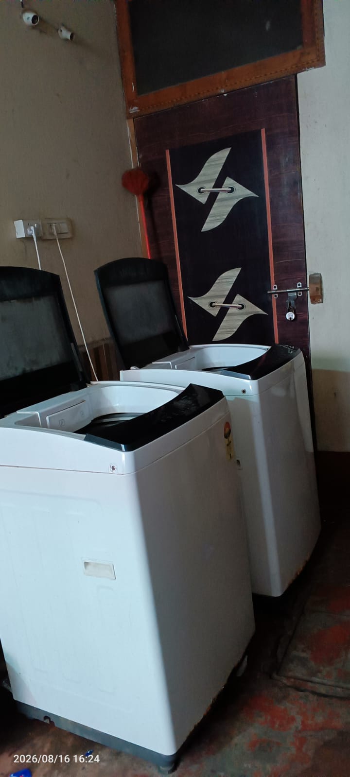 Washing machines available for residents at Amigos Gents Hostel, Labbipet, Vijayawada